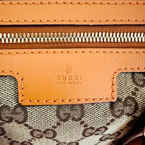 GUCCI SIGNATURE BOSTON BAG WITH DUST BAG MADE IN ITALY - Picture 7 of 15